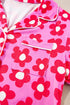 Flower Print Long Sleeve Shirt Shorts Pajamas Set